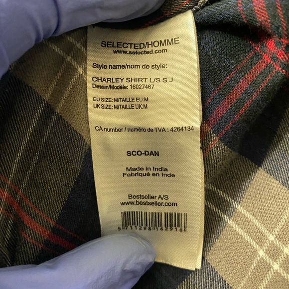 Selected Homme flannel button-down. Men's medium. - Picture 6 of 7